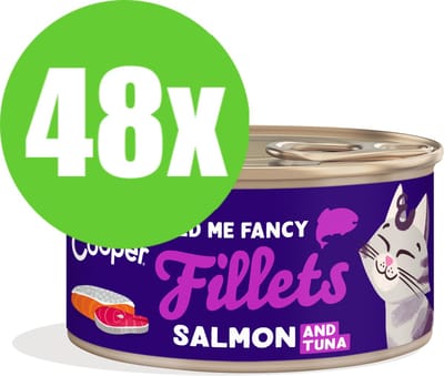 48x Edgard & Cooper Cat Fillets Tuna/Salmon - 70 gr - Natvoeding Kat