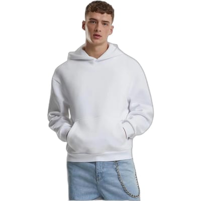 Urban Classics - Fluffy Hoodie/trui - S - Wit