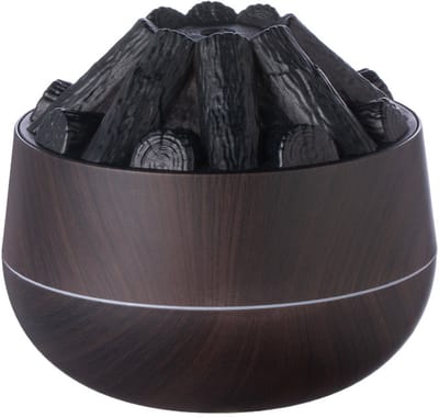 luchtbevochtiger - Iuchtbevochtiger met aromatherapie - Aromatherapie Diffuser met vlameffect - 300 ml - USB Desktop Klein draagbaar Thuis Ultra-stil luchtbevochtigers -geschikt voor slaapkamer, woonkamer, kantoor, yoga（Donker）