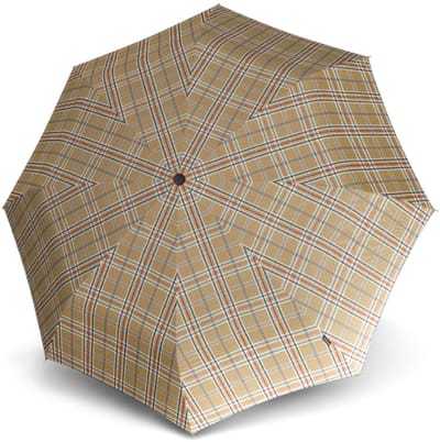 Knirps T.200 M Duomatic - Zakparaplu Regenparaplu (check beige)