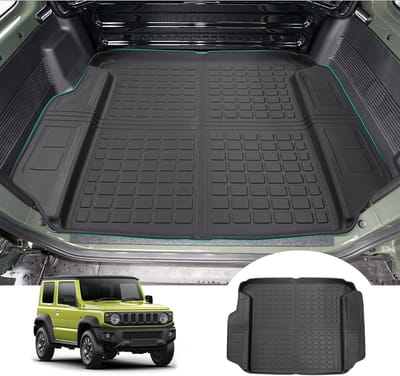 Trunk mat voor Suzuki Jimny 2021-2024, opvouwbare TPE all-weather mat, 3D-scanning, multifunctionele bescherming voor 2 zitplaatsen