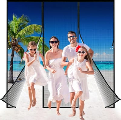 Dubbele Magnetische Hordeur Hor voor Deuren tot 120x210 cm - Automatisch Sluitend Insectenhor