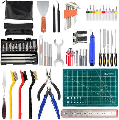 Gereedschapskit voor 3D-printers - 75-delige set met accessoires voor afdrukverwijdering, afwerking en onderhoud