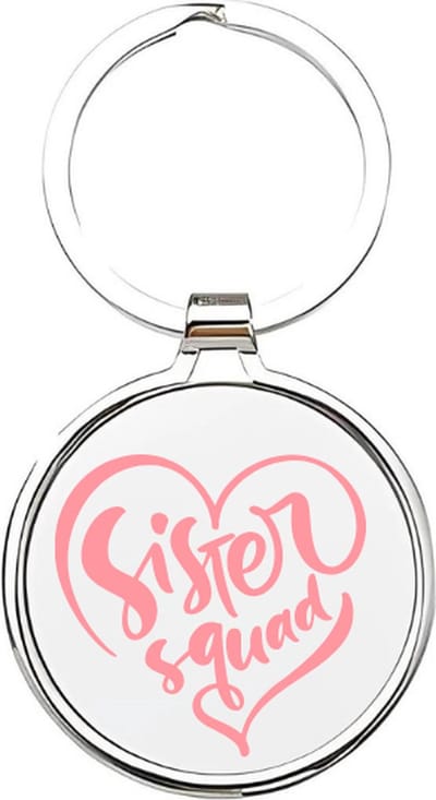 Akyol - Sister squat Sleutelhanger - zus - De liefste zus - Zus sleutelhanger - Zussen sleutelhanger - Sleutelhanger zus - Familie sleutelhanger - verjaardagscadeautje - Zus cadeau - Sister - zusje - 4 x 7,5 CM