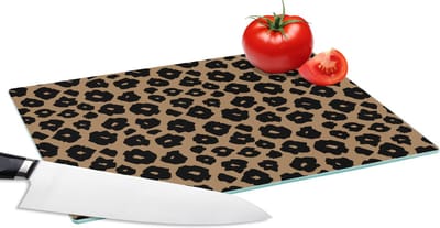 Glazen Snijplank - 28x20 - Patroon - Jaguar - Stippen - Snijplanken Glas