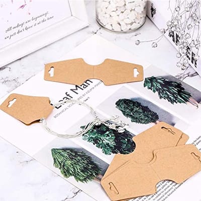 200 Stuks Armband Display Kaarten voor Sieraden Verpakking - Zelfklevende Kaarthouders voor Kettingen en Sleutelhangers