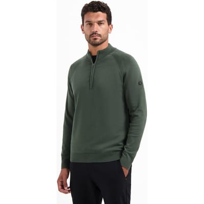 No Excess Pullover Half Zip High Collar Solid Dark Green Maat: L | Sweaters Outlet | Heren | Groen