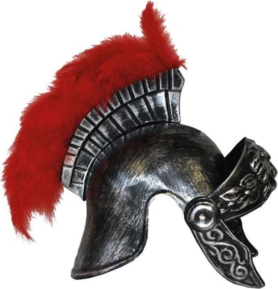 Funny Fashion Carnaval verkleed Romeinse Officier helm - kunststof - volwassenen - soldaten