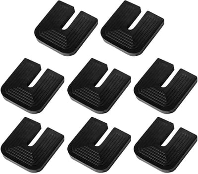 Dailygoods- Trillingsdempers U-vorm - Rubberen Pads - Schokdempers Airco - Trillingsoplossing Warmtepomp - 8 Stuks - Sterk Draagvermogen