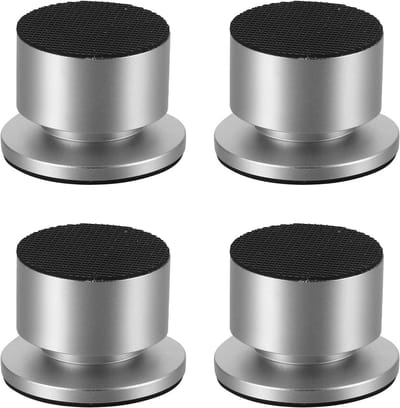 Luidspreker Voetjes - Audio Dempers - Geluid Verbeteren - Trillingen Dempend - 4.5 cm - Zilver