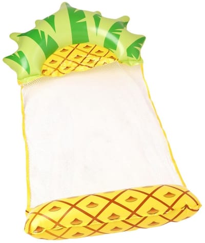 Dailygoods- Luchtmatras hoog drijfvermogen - Opblaasbare Waterhangmat - Inklapbaar Zwembadbed - PVC-Ananas - Zwemhulp voor Volwassenen - Zwemmatras