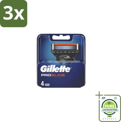 3 x Gillette - Fusion5 ProGlide – Scheermesjes – Navulmesjes – 4 Mesjes - Grootverpakking - Scheermesjes - Scheren - Gladheid - Comfort - Precisie