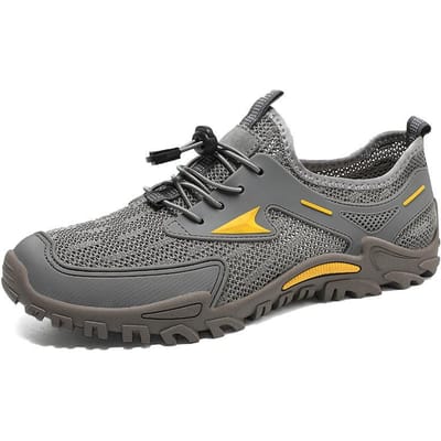 Wandelschoenen Heren Zomer Ademend Mesh Lichtgewicht Wandelschoenen Outdoor Antislip Hol Mesh Sneaker Casual Mesh Oppervlak Schoenen 45 grijze kleur