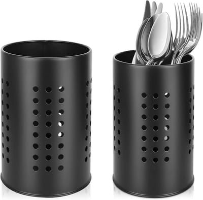 Dailygoods- Lepelhouder - Keukengerei Houder - 2 Stuks - Roestvrij Staal - Organiser Aanrecht - Compact Ontwerp - Ideaal voor Keukengerei - Keukenorganizer