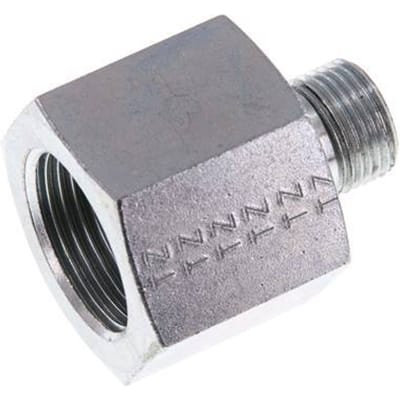 G 3/8'' x G 3/4'' M/F Verzinkt Stalen Neusstuk 400 Bar - Hydrauliek - FL2S-MF-EZE-038G-034G