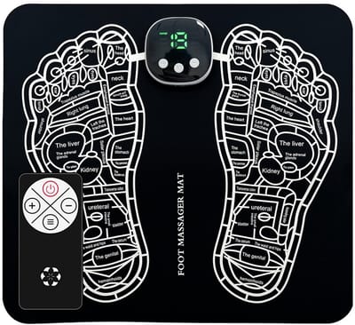 Voetmassage - Voetmassage apparaat - Voetmassage apparaat bloedsomloop - Elektrische voetmassager met 8 standen - 19 niveaus - Afstandsbediening - Draagbare USB-massagemat - Bevordert de bloedsomloop - Vermindert spierpijn - Zwart