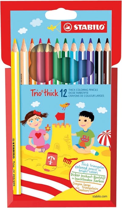 Kleurpotloden STABILO Trio dik 203 kartonnen etui à 12 kleuren | 1 stuks