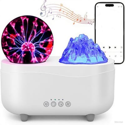 Luchtbevochtiger - Humidifier - aromatherapie diffuser - Met Aromatherapie - Met LED - Met Bluetooth luidspreker - 260ml - Voor thuiskantoor yoga - Wit