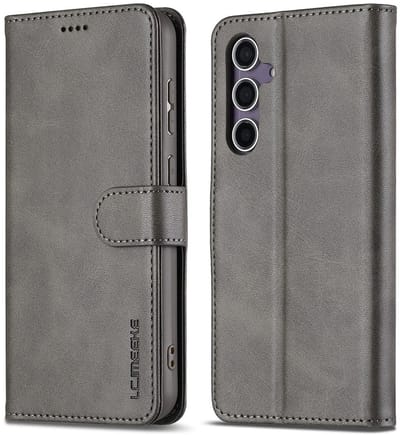 LC.IMEEKE Hoesje - Geschikt voor Samsung Galaxy A57 Hoesje - LC.IMEEKE Luxe Book Case - Grijs