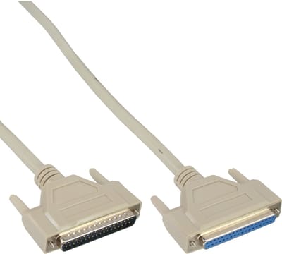 Premium seriële verlengkabel 37-pins SUB-D (m) - 37-pins SUB-D (v) / gegoten connectoren - 2 meter