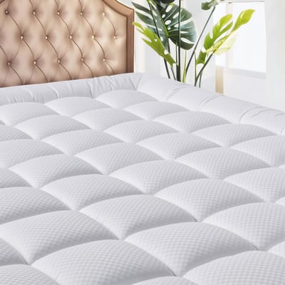 Verkoelende Ademende Matraskussen - Gewatteerde Matrasbeschermer voor Twin XL Bedden, Zacht en Machinewasbaar