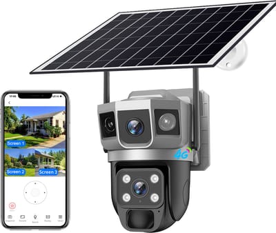 Narvie VTS02-G 4G Solar Beveiligingscamera – 4MP Dual-Lens – Zonnepaneel – Full-Color Nachtzicht – PIR & Radar – IP66