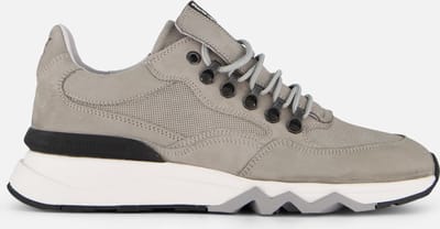 Floris van Bommel Sneakers Heren - Lage sneakers / Herenschoenen - Leer - SFM-10135 - Grijs - Maat 42