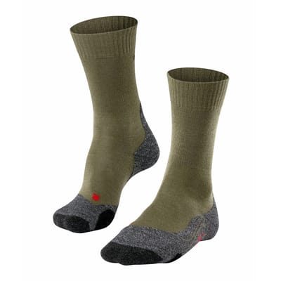 FALKE TK2 anti-blaar dik wol functioneel materiaal wandelsokken heren groen - maat 39-41