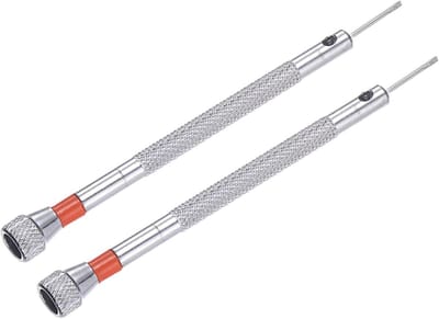 Mini Schroevendraaier Set - Kleine Platkop Schroevendraaiers - Precisiewerk Reparatie - Anti-slip Handvat - 1.2 mm 90 mm - Grijs
