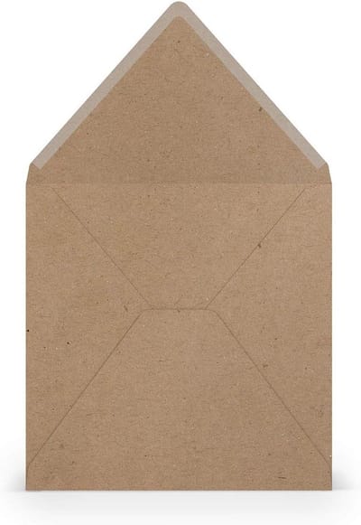 Vierkante Enveloppen Kraftpapier 16,4 x 16,4 cm Bruiloft en Feestelijke Brieven