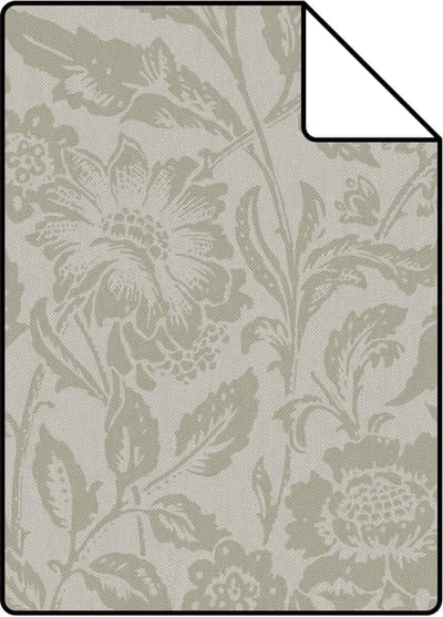 Proefstaal Origin Wallcoverings behang bloemen lichtbruin - 26,5 x 21 cm - 347022-S