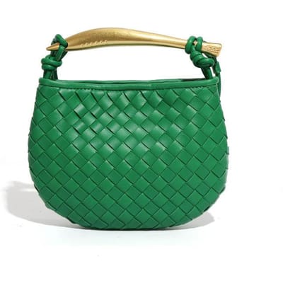 Sardine Serie Handgeweven Tassen, Modieuze en Casual Mini Handtassen, Trendy Enkelvoudige Schouder Crossbody Dames Tassen blue