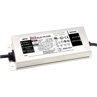 MW Mean Well MEAN WELL ELG-75-12DA-3Y LED-driver Constante spanning, Constante stroomsterkte 60.0 W 5 A 6 - 12 V/DC Dimbaar, Dali, PFC-schakeling,
