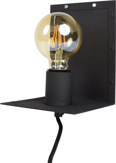 Urban Interiors Hook Wandlamp Zwart - Metaal - 12,5x14x18