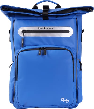 Hedgren Hub Reiserugzak met oprolsluiting L 15,6 inch met RFID-bescherming – Waterafstotend – Strong Blue