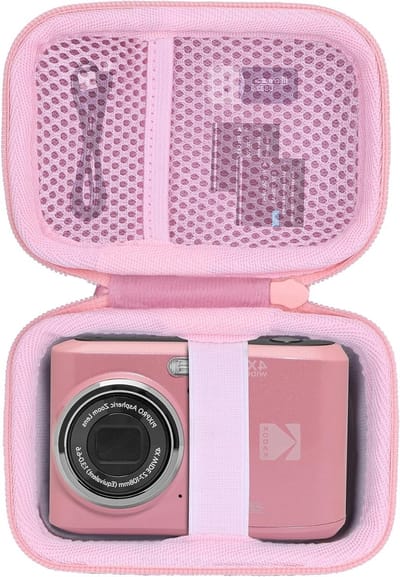 Opbergcase voor Kodak PIXPRO FZ45 en FZ55 Digitale Camera - Roze, Bescherming, Accessoires, Draagbaar
