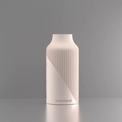 3d-gezellig Harmonie met molen + tekst Nederland - Vaas - Beige - Maat 25 cm - 100% gerecycled PLA (bioplastic)