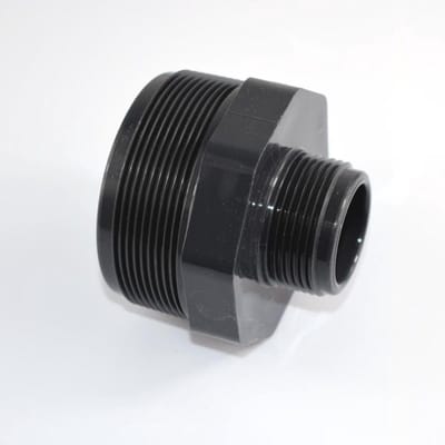 PVC - U Doppelnippel gereduceerd AG 2 1/2" x 1 1/4"
