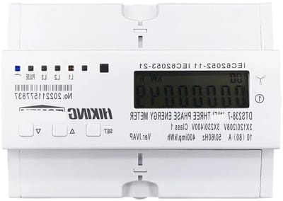 3-fasige Energiemeter - Stroommonitor Wattmeter - Verbruik Meten - Intelligente Twee-weg - 80A - Grijs