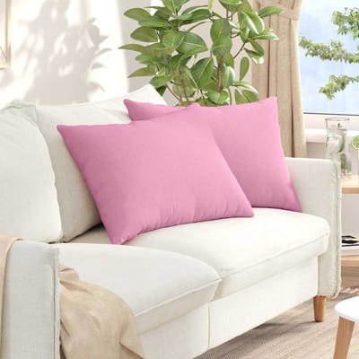 vidaXL - Zitkussens - 2 - st - Stof - Roze - 70 - x - 50 - cm