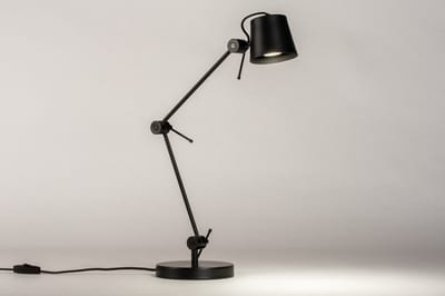 Lumidora Tafellamp 74449 - SYDNEY - GU10 - Zwart - Metaal