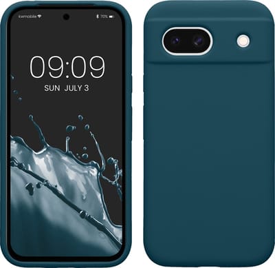 kwmobile telefoonhoesje geschikt voor Google Pixel 8a - Hoesje met siliconen coating - Smartphone case in mat petrol