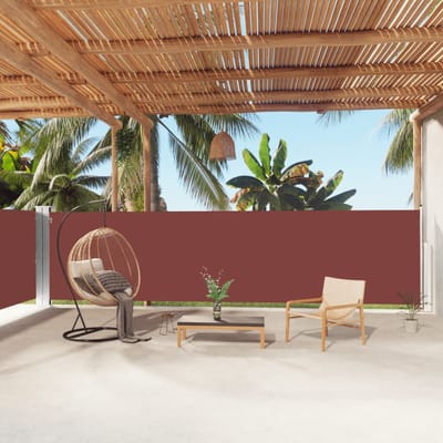 vidaXL - Windscherm - uittrekbaar - 160x1000 - cm - bruin
