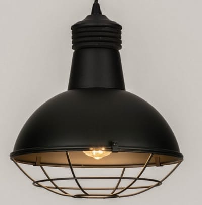 Lumidora Hanglamp 73592 - VINCE - E27 - Zwart - Metaal - ⌀ 32 cm