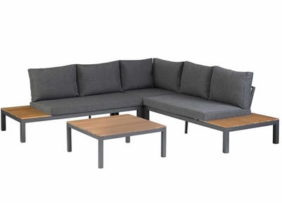 WOOOD La Vida Loungeset Buiten- Teakhout - Bruin - 63x245x245