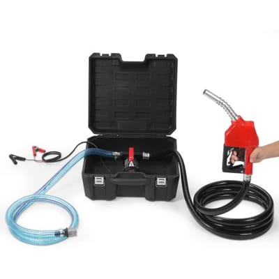 VEVOR Dieselpomp, 12V DC, 10 GPM, 1/4 HP, brandstofpomp met automatische uitschakeling van het pistool, hoge doorstroming, inlaat- en uitlaatslang voor diesel, kerosine, transformatorbrandstof