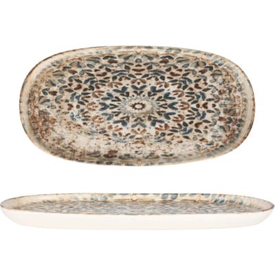 Rinart Serveerschaal - Aztec - Porselein - 30x15 cm - set van 2