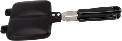 Dubbelzijdige Koekenpan - Sandwich Maker - Snelle Maaltijden - Anti-aanbaklaag - 14 x 14 cm - Zwart