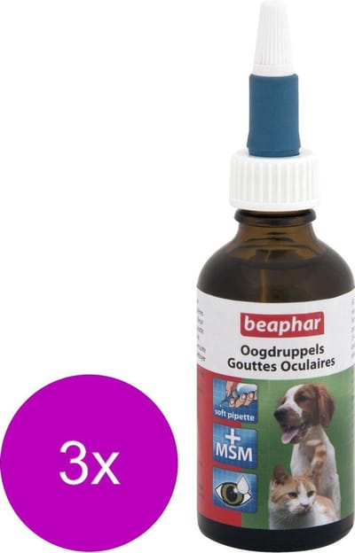 Beaphar Oogdruppels - Oogverzorgingsmiddel - 3 x 50 ml