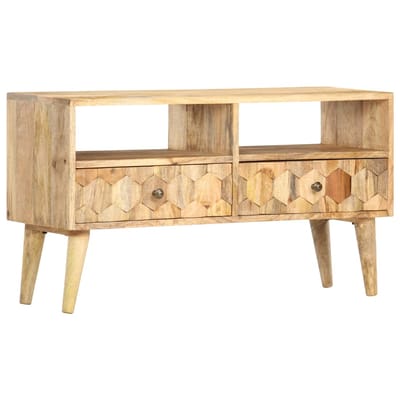 vidaXL - Tv-meubel - 90x30x50 - cm - massief - mangohout